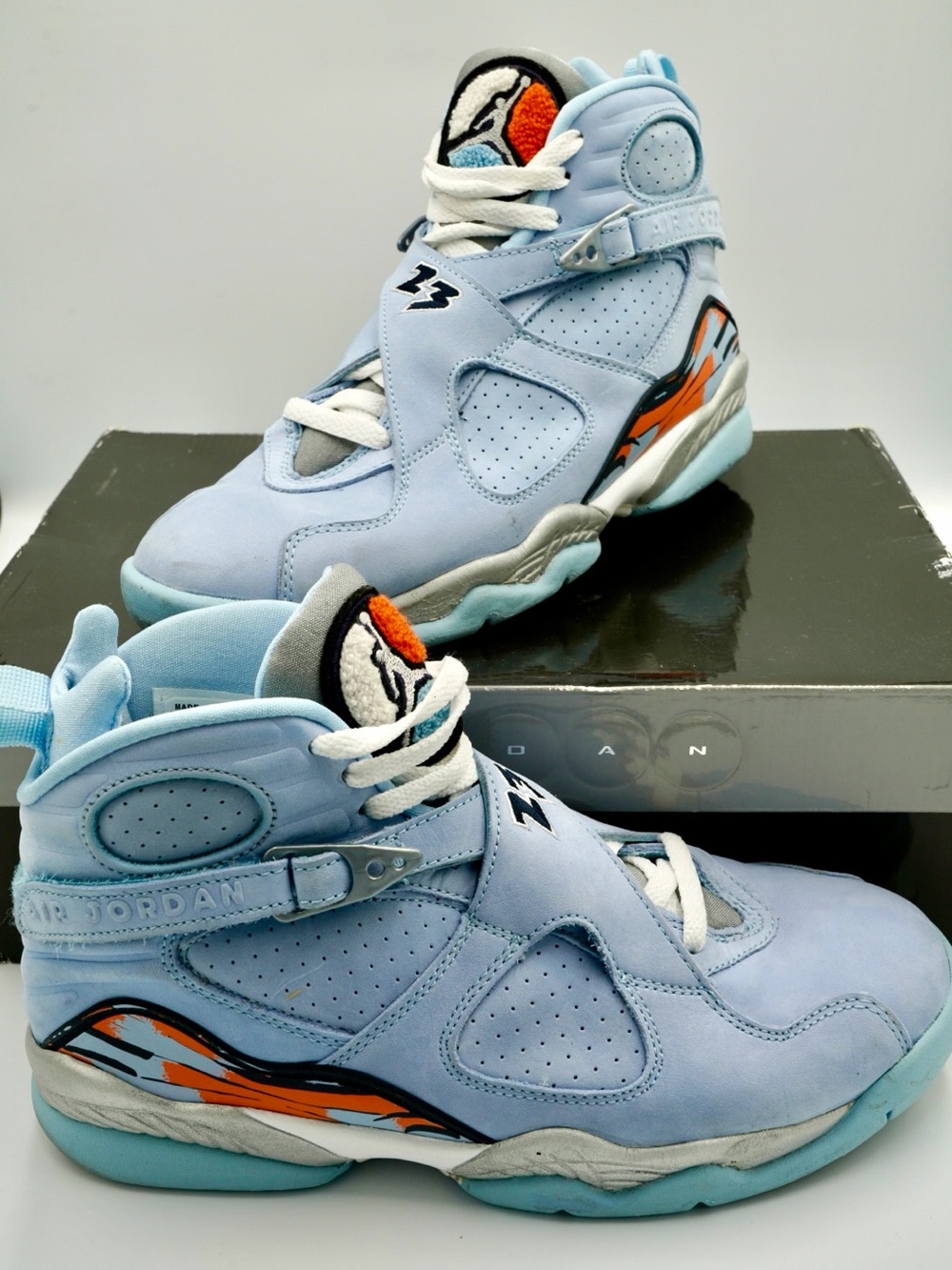 Air Jordan 8 Retro Ice Blue 2007 WMNS 9.5 Rare OG Box 316836-401